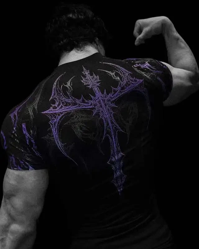 Men's Gothic Print Muscle Tee