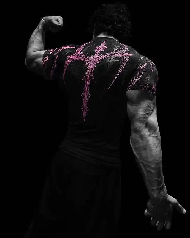 Men's Gothic Print Muscle Tee