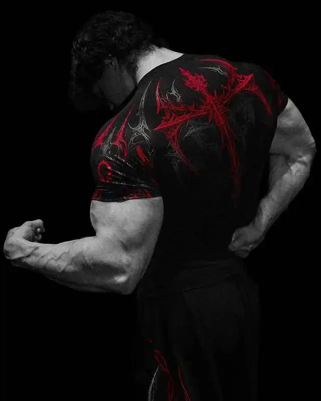 Men's Gothic Print Muscle Tee