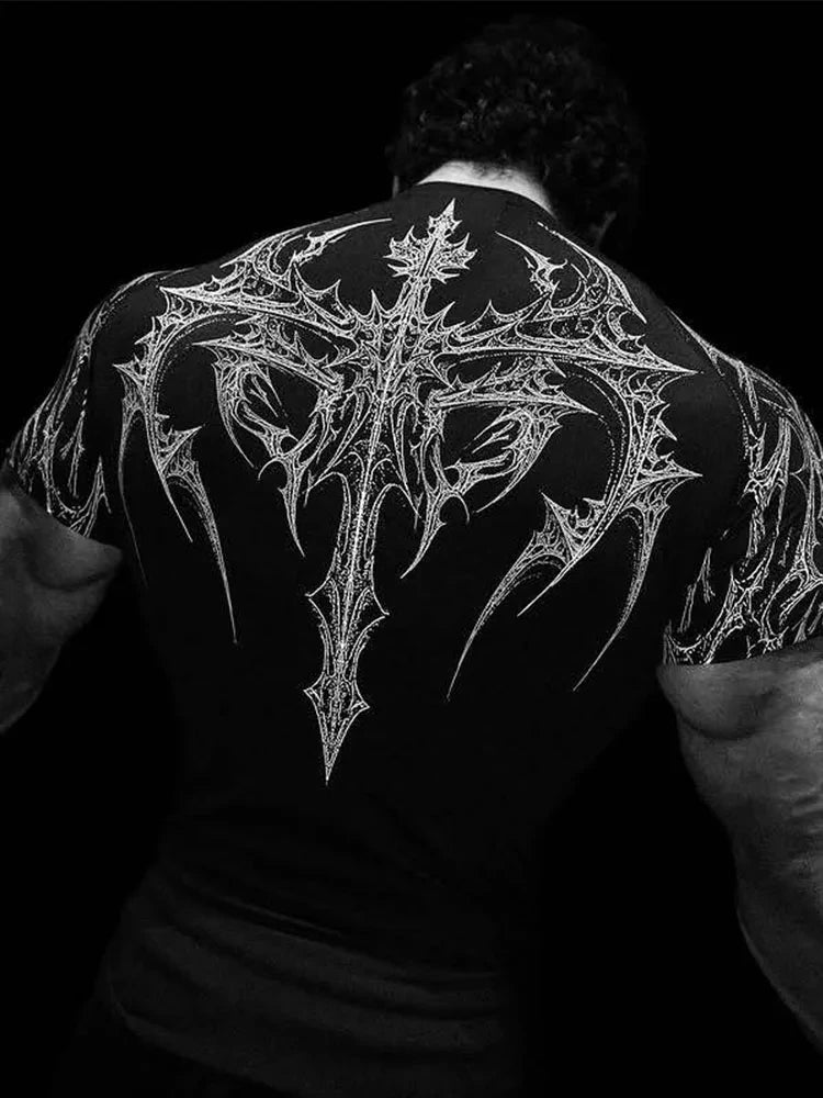 Men's Gothic Print Muscle Tee