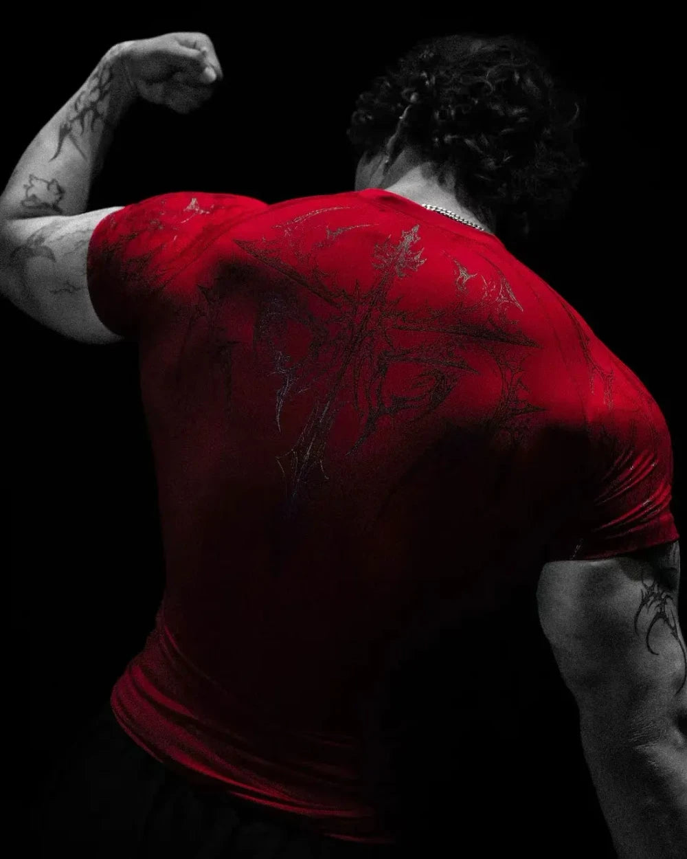 Men's Gothic Print Muscle Tee