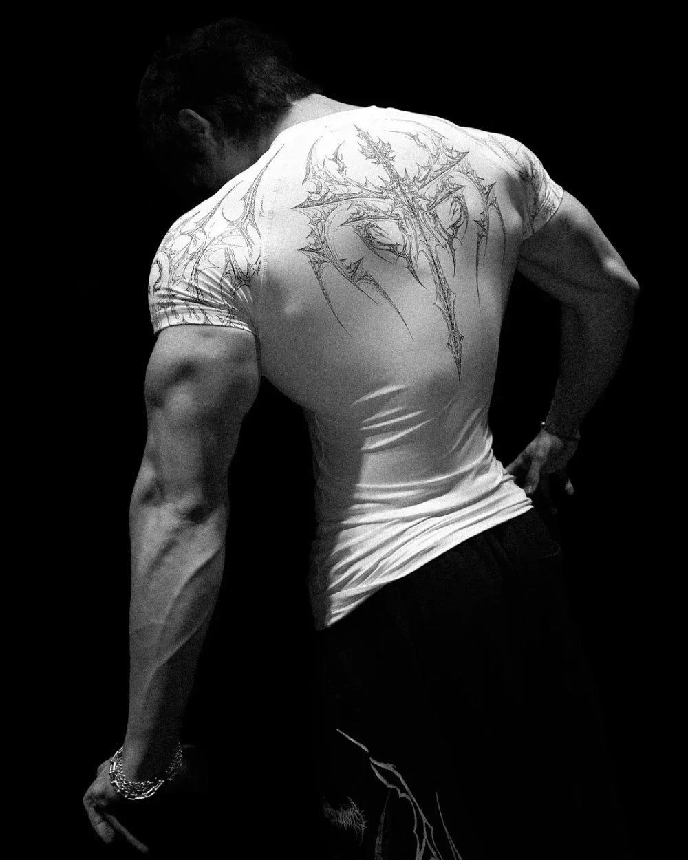 Men's Gothic Print Muscle Tee