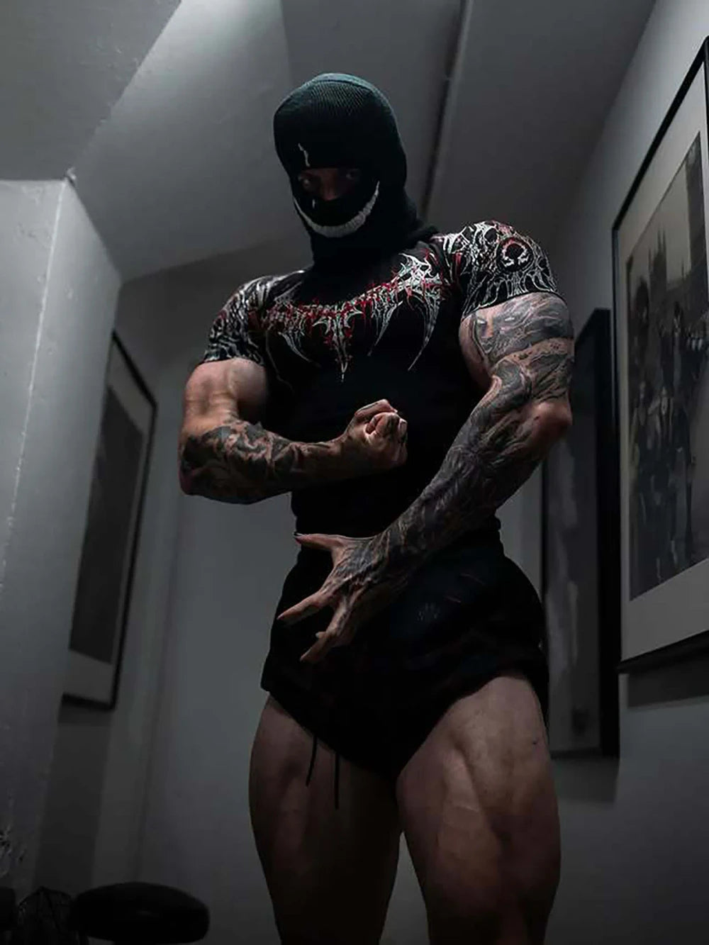 Men's Gothic Print Muscle Tee